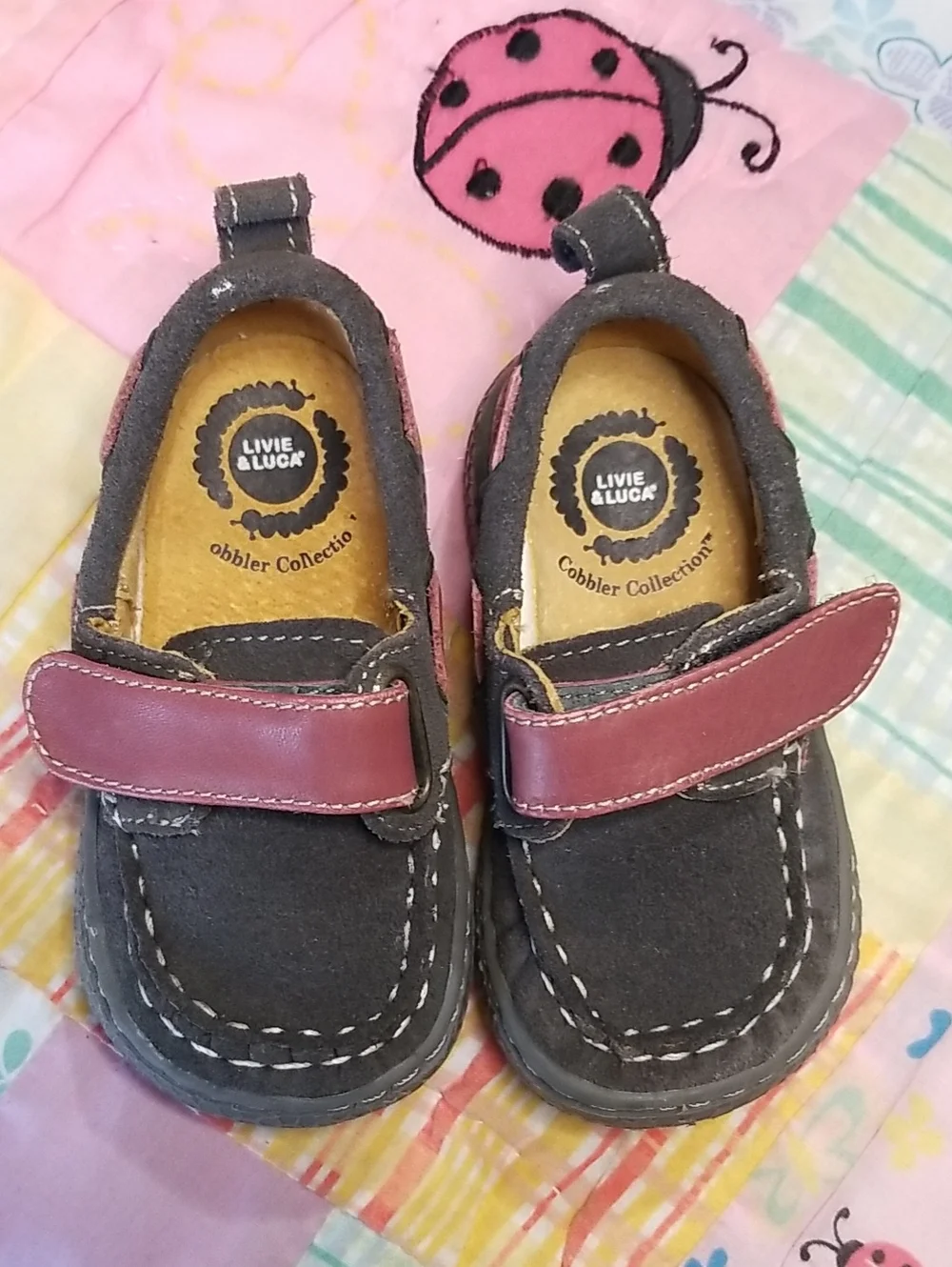 Livie & Luca Cobbler Collection Suede And leather Loafers Size 4